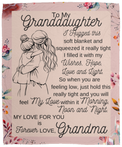 To My Granddaughter Blanket, Fleece and Sherpa