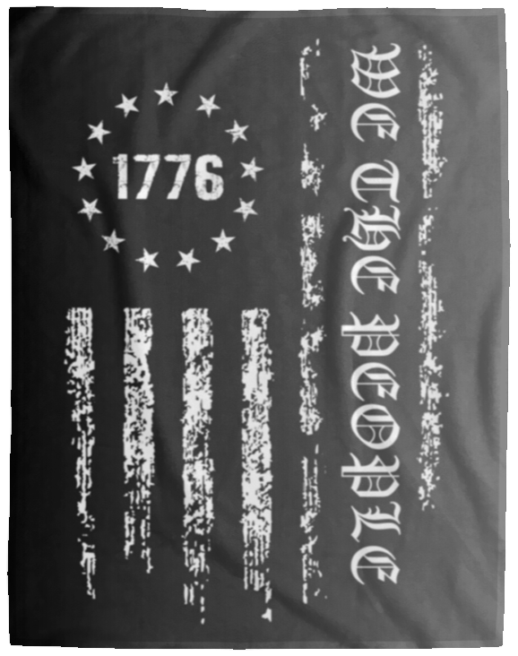 We The People Black and White Blanket