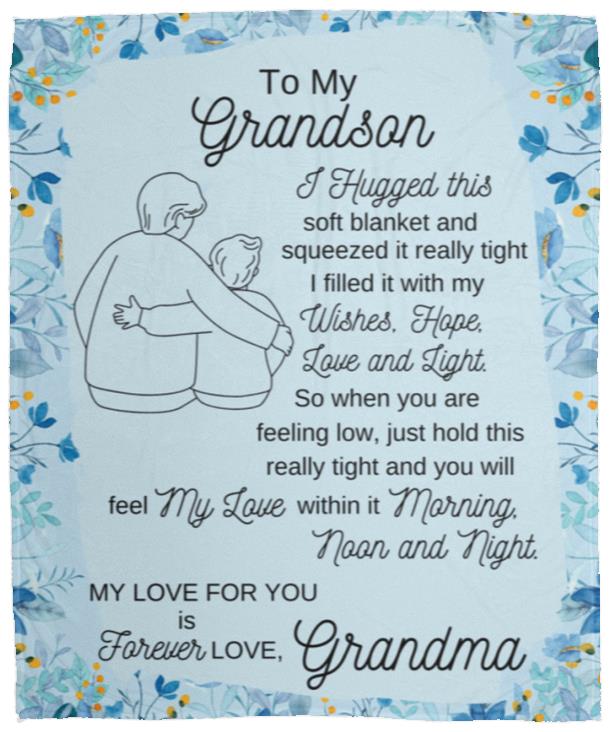 To My Grandson Blanket