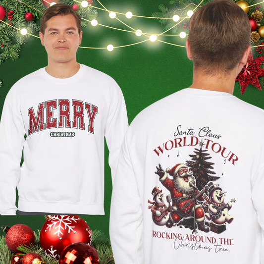 Unisex Crewneck Santa World Tour Sweatshirt