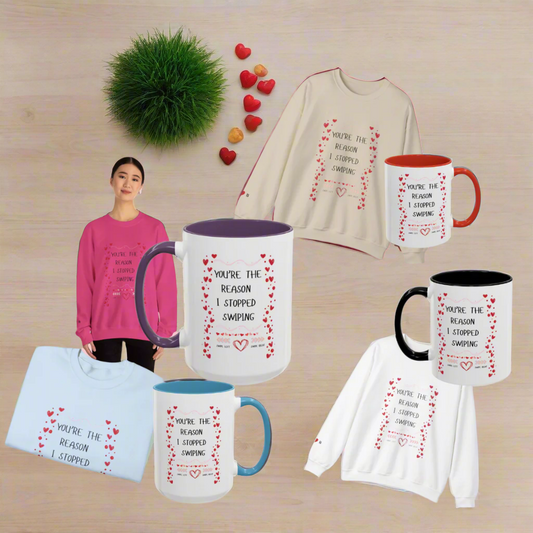 I Stopped Swiping T-shirt and Mug Bundle