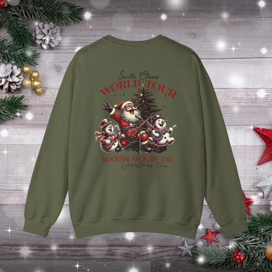 Santa Claus World Tour Sweatshirt | Funny Rock Christmas Gift