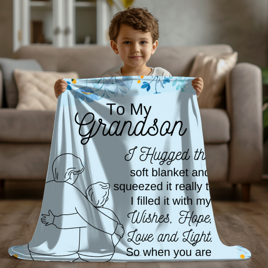 To My Grandson Blanket