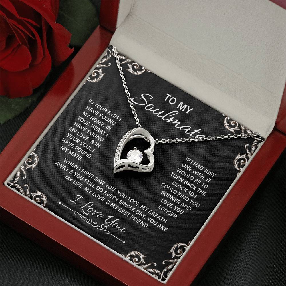 To My Soulmate Heart Necklace