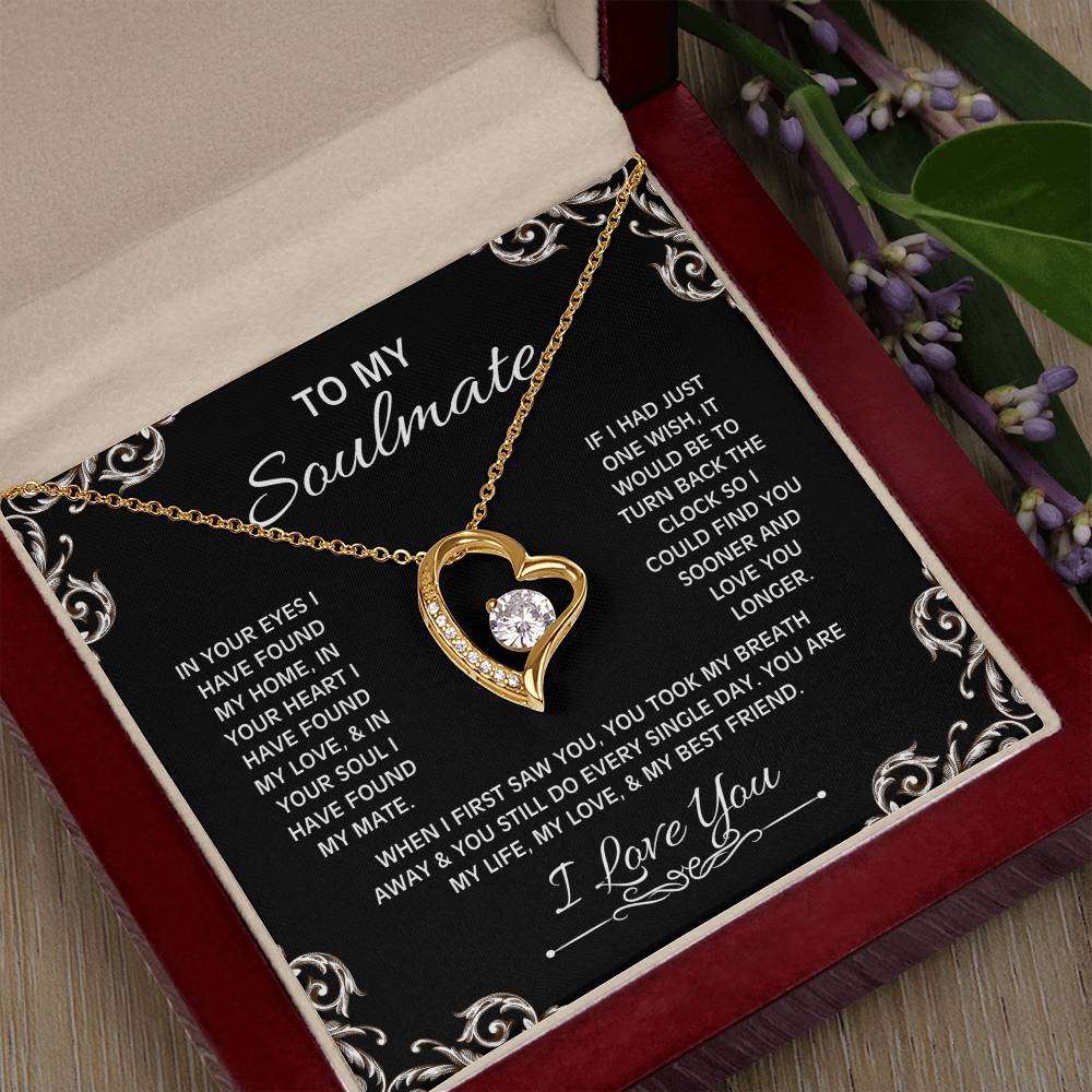 To My Soulmate Heart Necklace