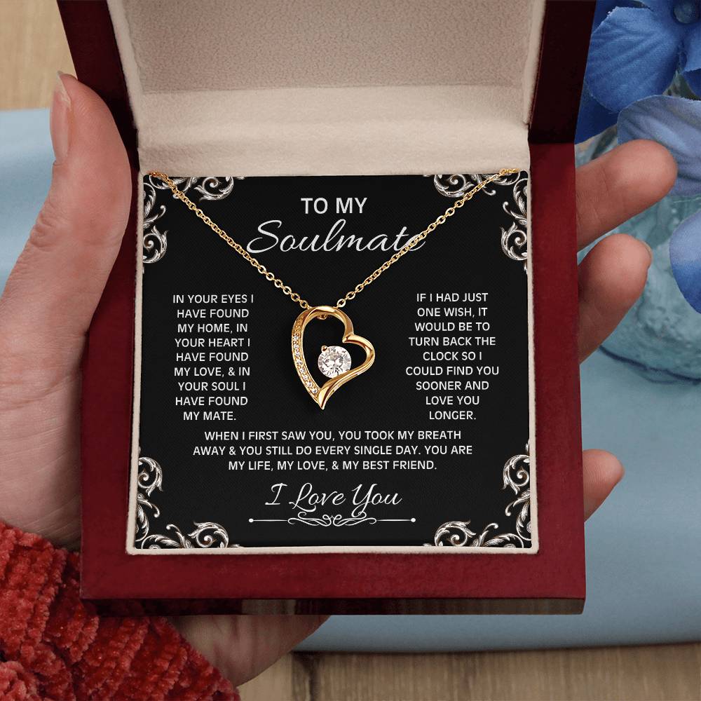 To My Soulmate Heart Necklace