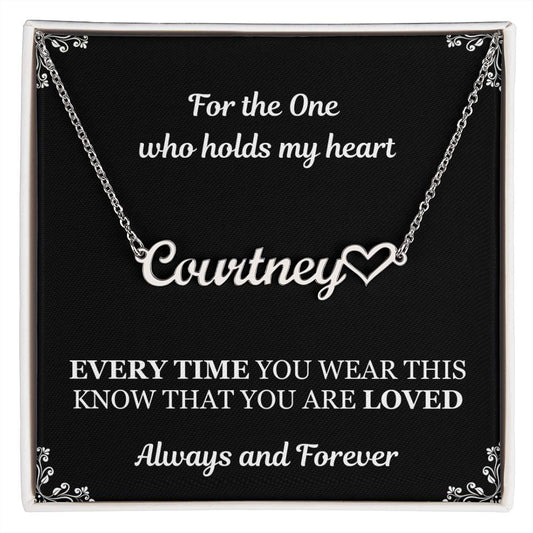 For The One Personalized Necklace/Him or Her