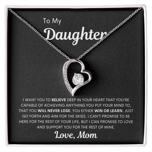 To My Daughter Love Mom Necklace