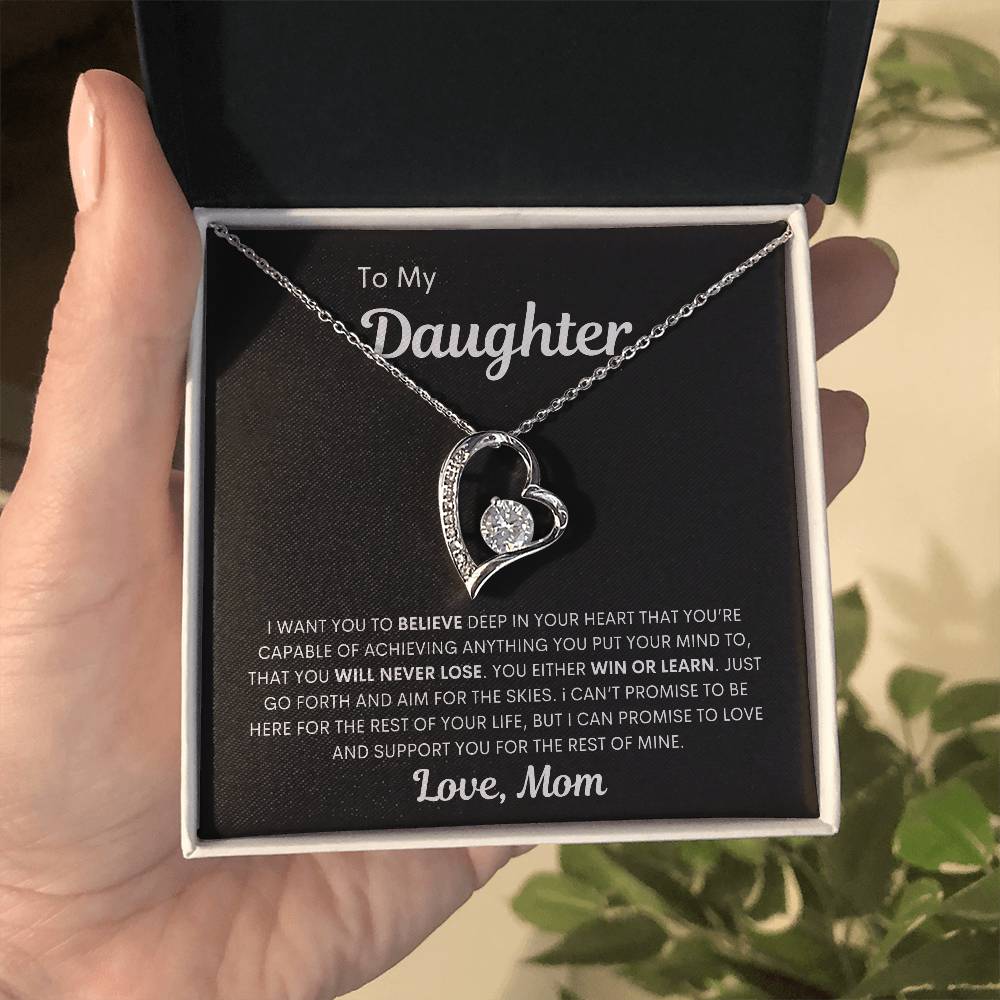 To My Daughter Love Mom Necklace