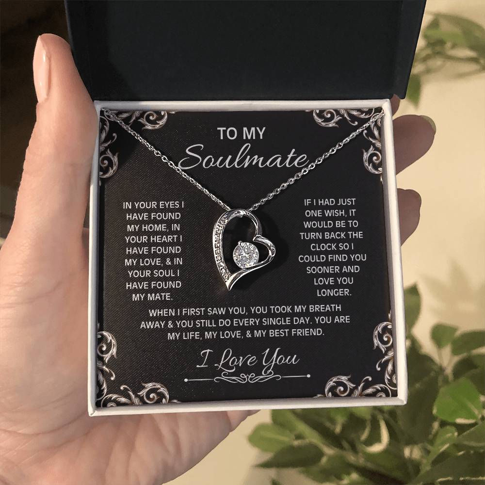 To My Soulmate Heart Necklace