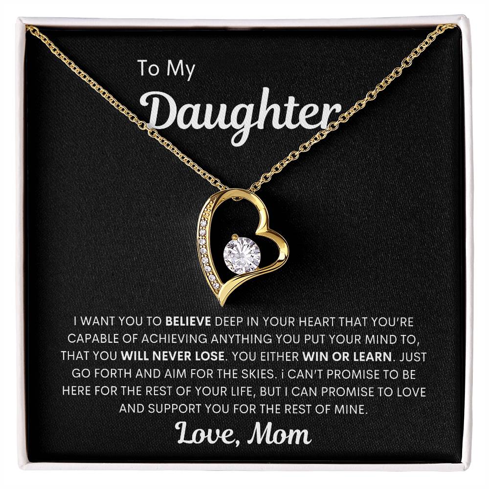 To My Daughter Love Mom Necklace