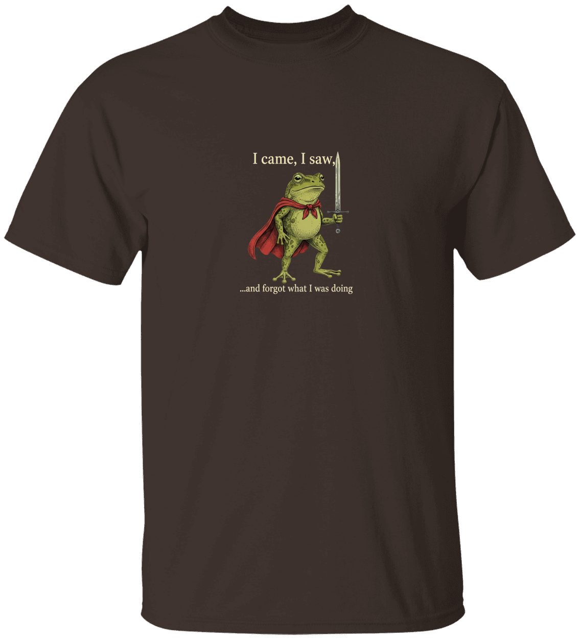 Funny Frog T-Shirt | I Came, I Saw, and Forgot