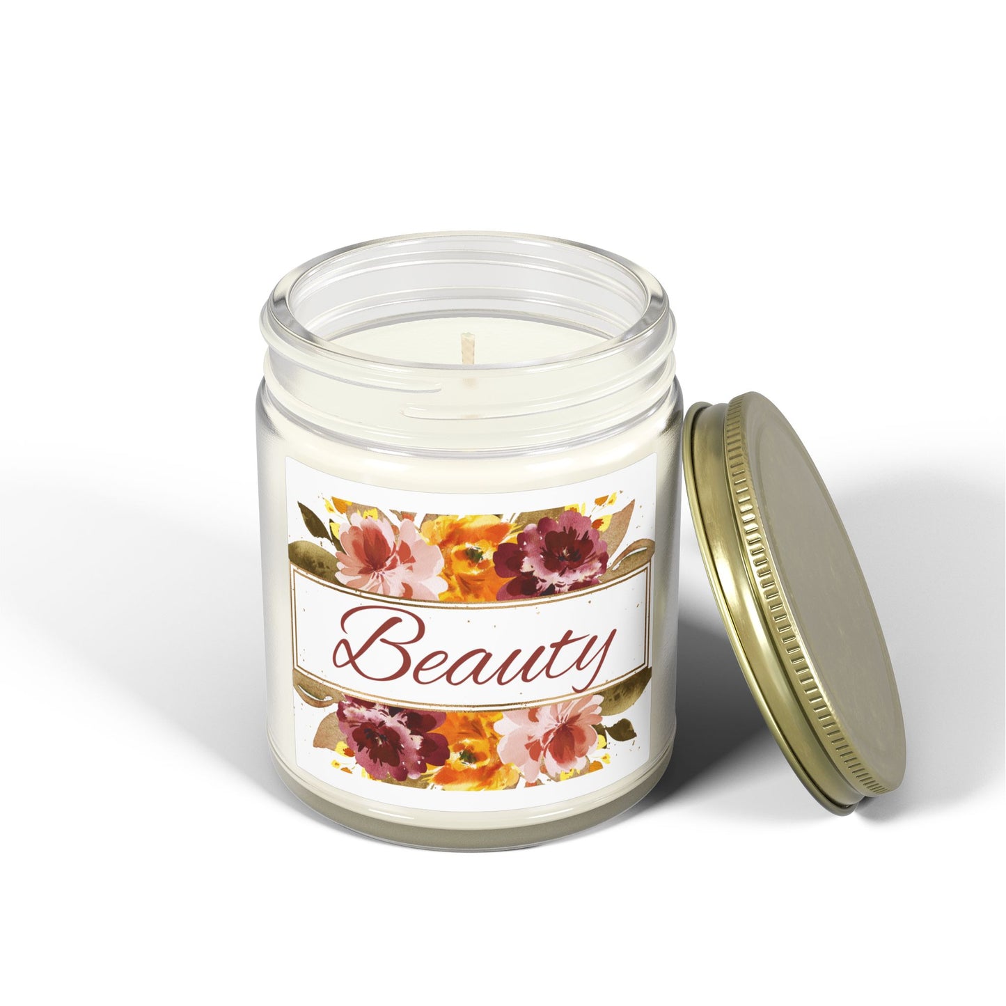Quiet Bloom Scented Candles, Coconut Apricot Wax (4oz, 9oz)