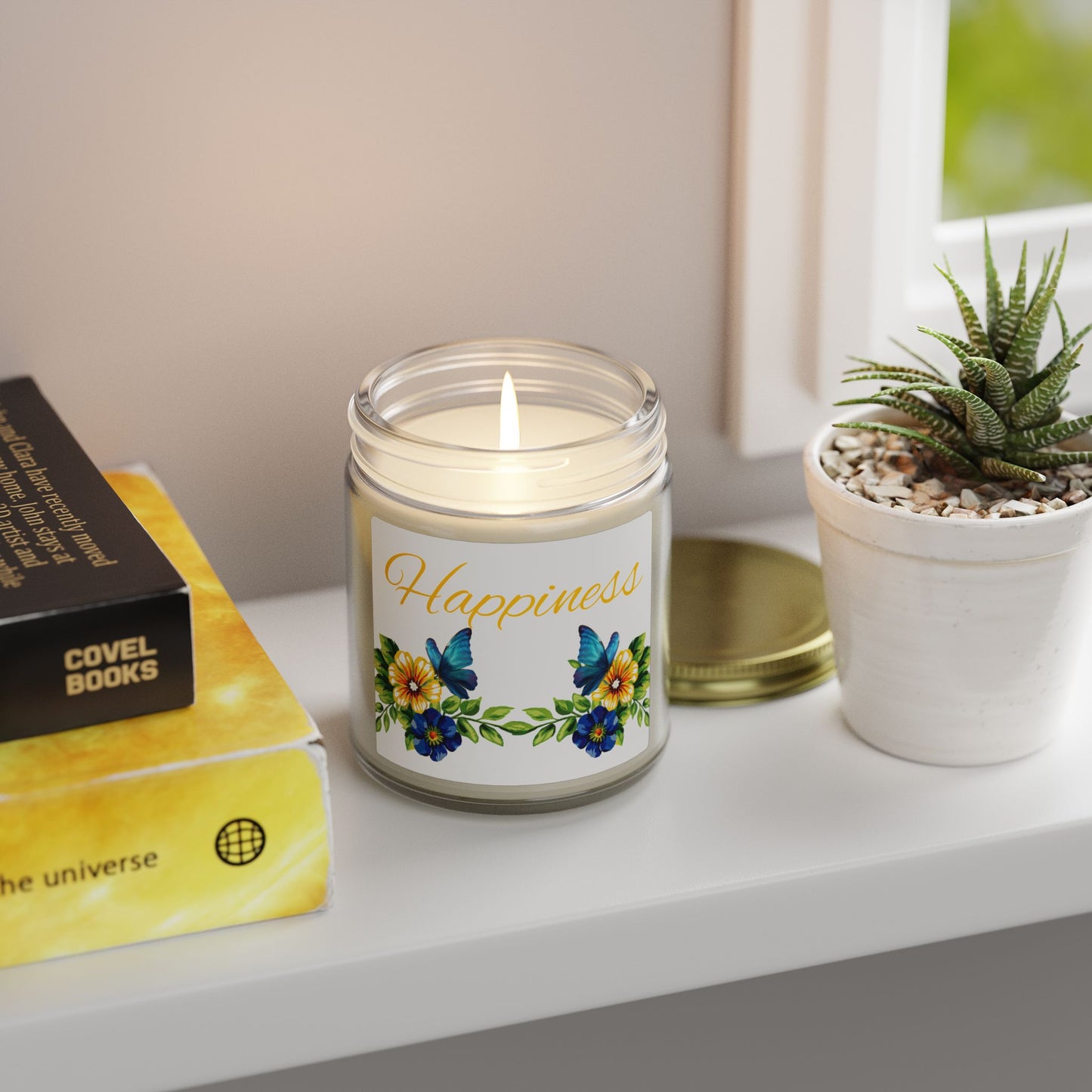 Quiet Bloom Scented Candles, Coconut Apricot Wax (4oz, 9oz)