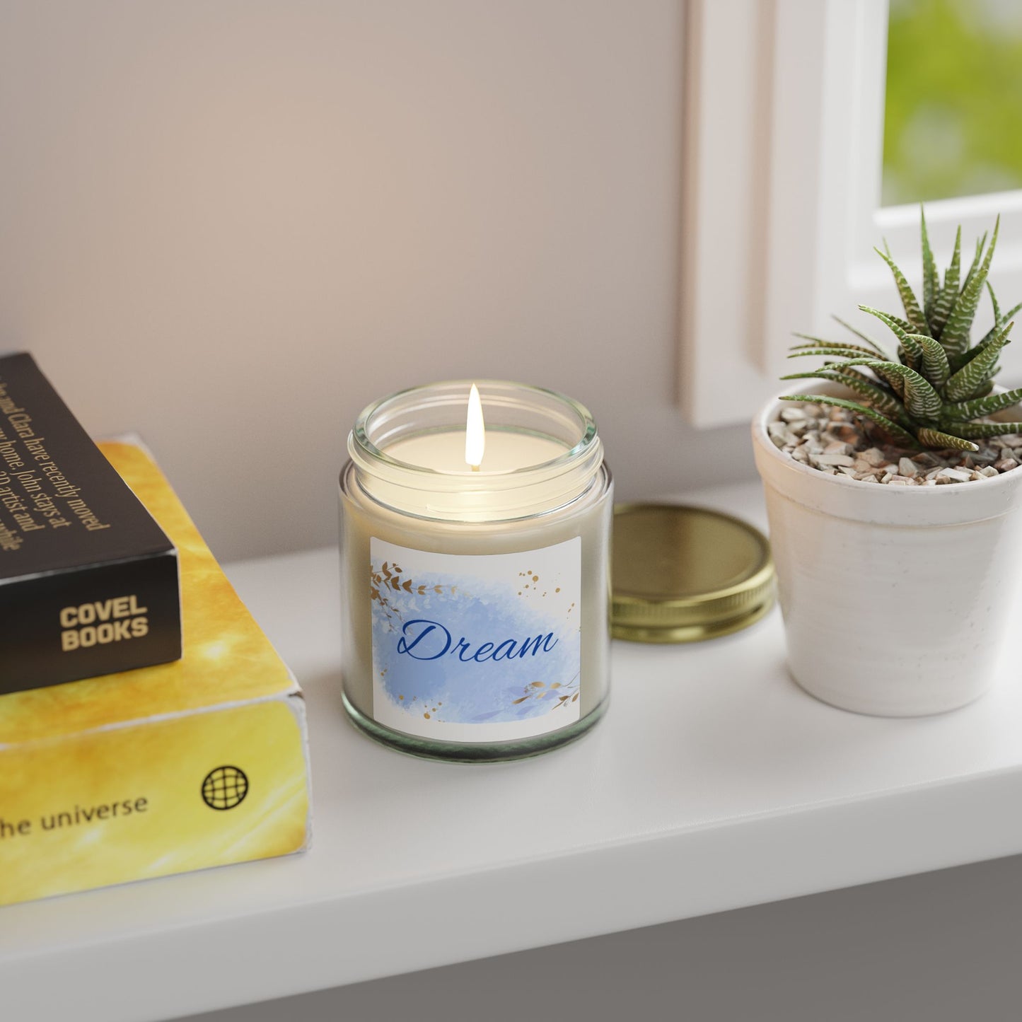 Quiet Bloom Scented Candles, Coconut Apricot Wax (4oz, 9oz)