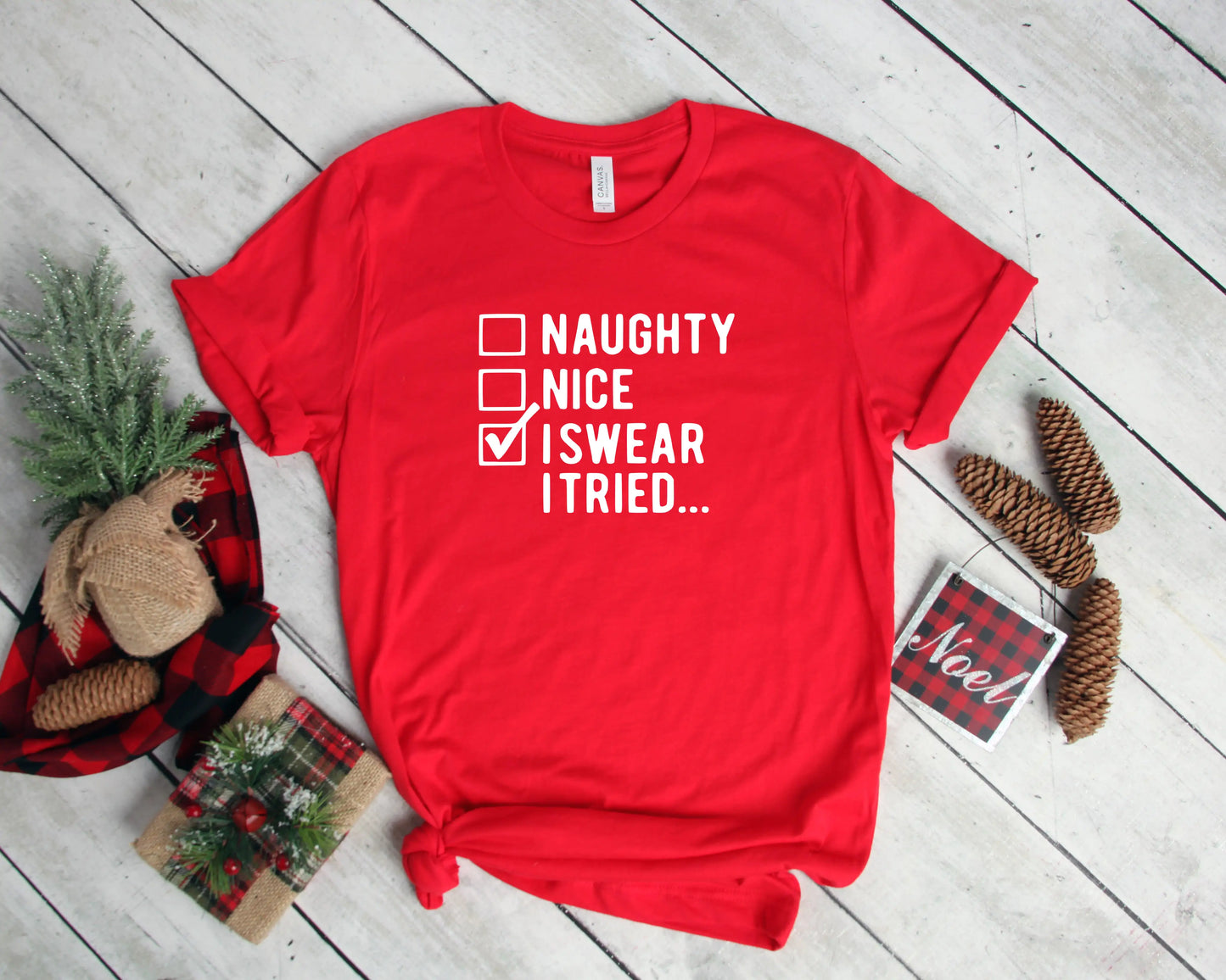 I Swear I Tried Funny Christmas Shirt