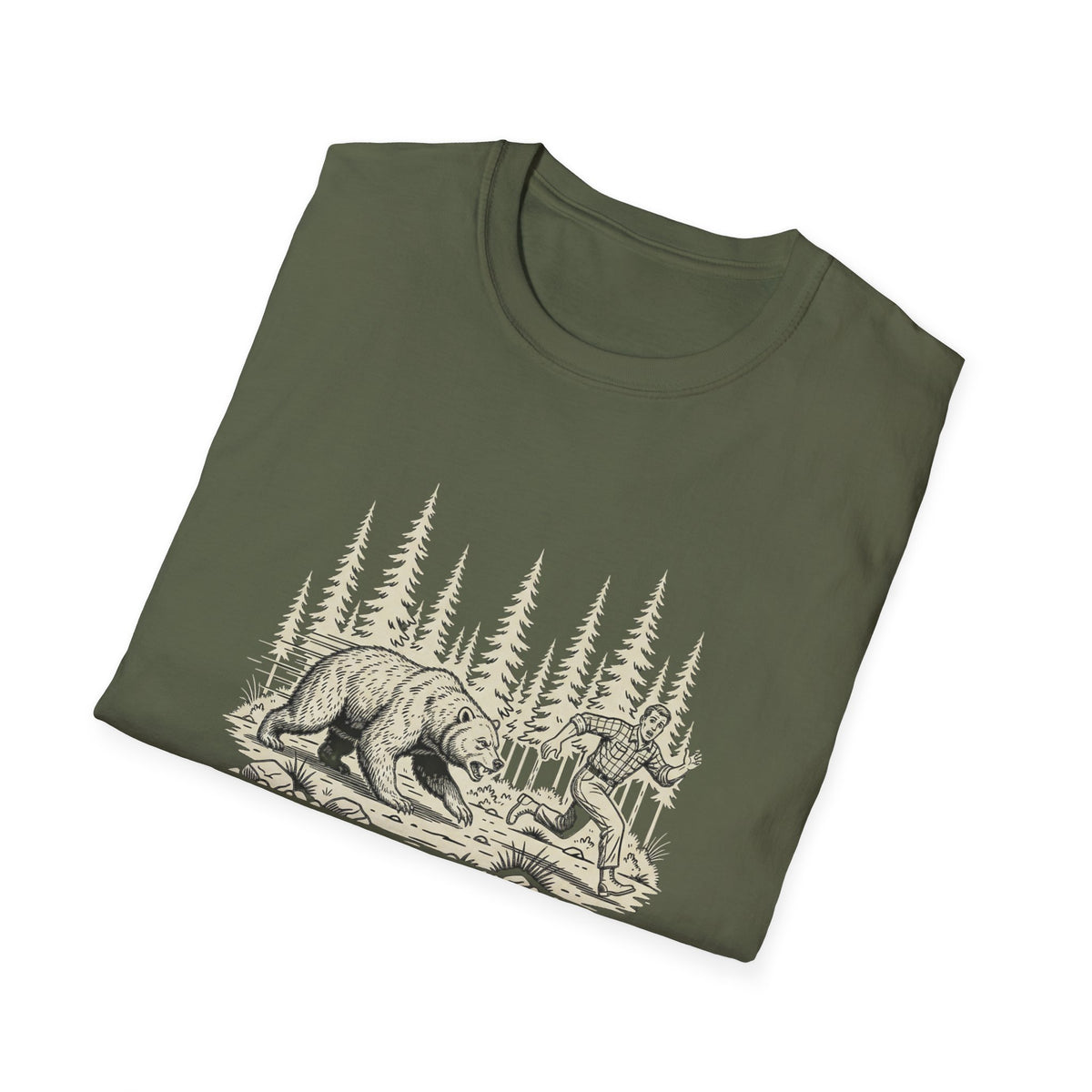 Sometimes Motivation Finds You T-Shirt | Funny Bear Running Shirt